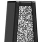 24" Black Crystal Glass Floor Vase With Faux Crystals