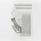 39" White Solid Wood Six Hook Wall Mount Coat Rack
