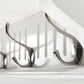 39" White Solid Wood Six Hook Wall Mount Coat Rack