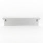 39" White Solid Wood Six Hook Wall Mount Coat Rack