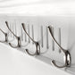 28" White Solid Wood Four Hook Wall Mount Coat Rack