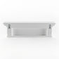 28" White Solid Wood Four Hook Wall Mount Coat Rack