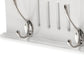 28" White Solid Wood Four Hook Wall Mount Coat Rack