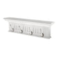 Four Hook 28" White Solid Wood Wall Mount Coat Rack