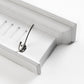 51" White Solid Wood Eight Hook Wall Mount Coat Rack