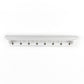 Eight Hook 51" White Solid Wood Wall Mount Coat Rack