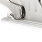 51" White Solid Wood Eight Hook Wall Mount Coat Rack