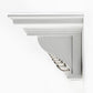 Eight Hook 51" White Solid Wood Wall Mount Coat Rack
