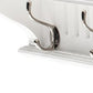 51" White Solid Wood Eight Hook Wall Mount Coat Rack