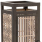 16" Brown Geometric Iron Tabletop Pillar Candle Holder