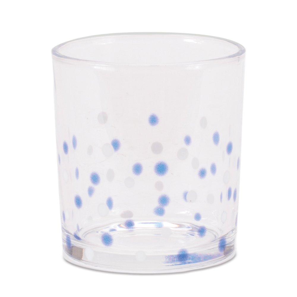 Set of Three Blue Abstract Glass Tabletop Votive Candle Holders