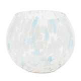 Set of Four Blue Abstract Glass Tabletop Votive Candle Holders