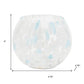 Set of Four Blue Abstract Glass Tabletop Votive Candle Holders
