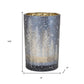 Set of Two Red Snowflake Glass Tabletop Votive Candle Holders