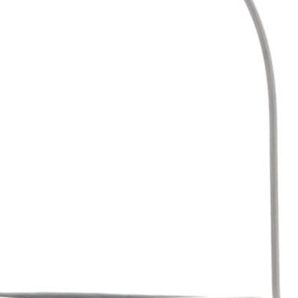 16" Gray Abstract Iron Tabletop Pillar Candle Holder