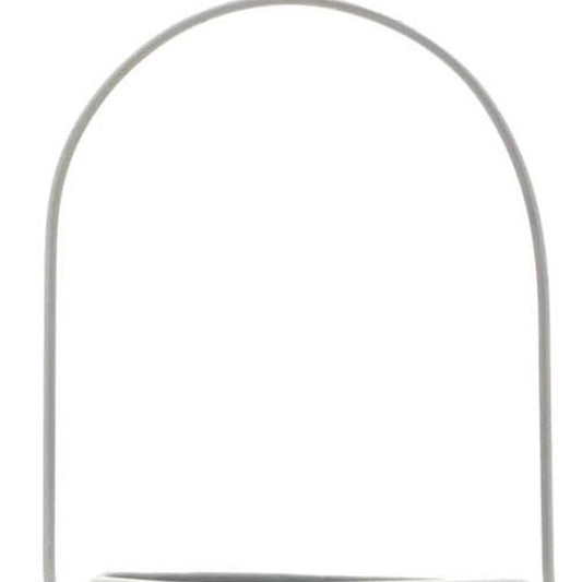 16" Gray Abstract Iron Tabletop Pillar Candle Holder