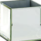 Set of Six Silver Mirrored Glass Square Table Vases