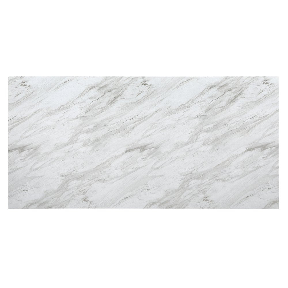 82" White and Natural Wood Pedestal Base Dining Table