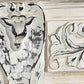 118" White Distressed Solid Wood Carved Floral Six Drawer Sideboard with Six Doors