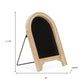 12" Natural Wood Tabletop Easel Chalk Board
