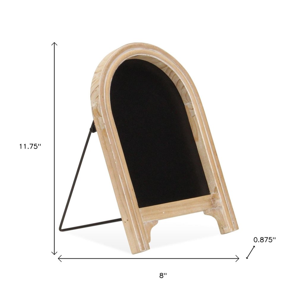 12" Natural Wood Tabletop Easel Chalk Board