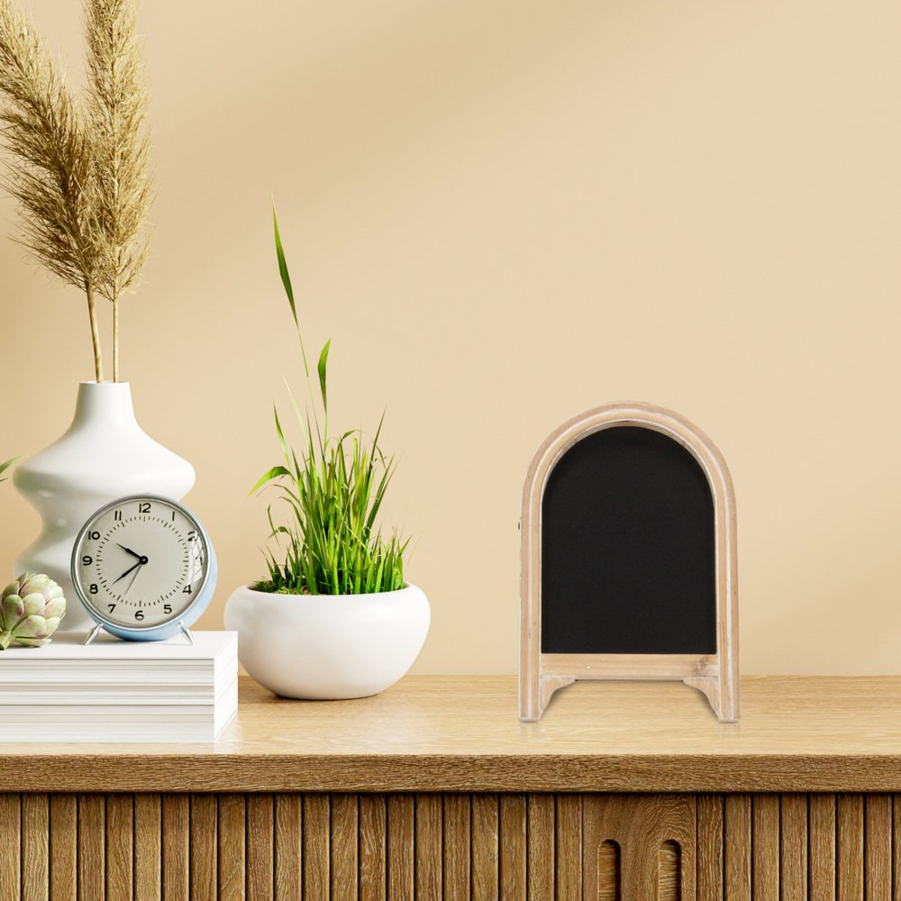 12" Natural Wood Tabletop Easel Chalk Board