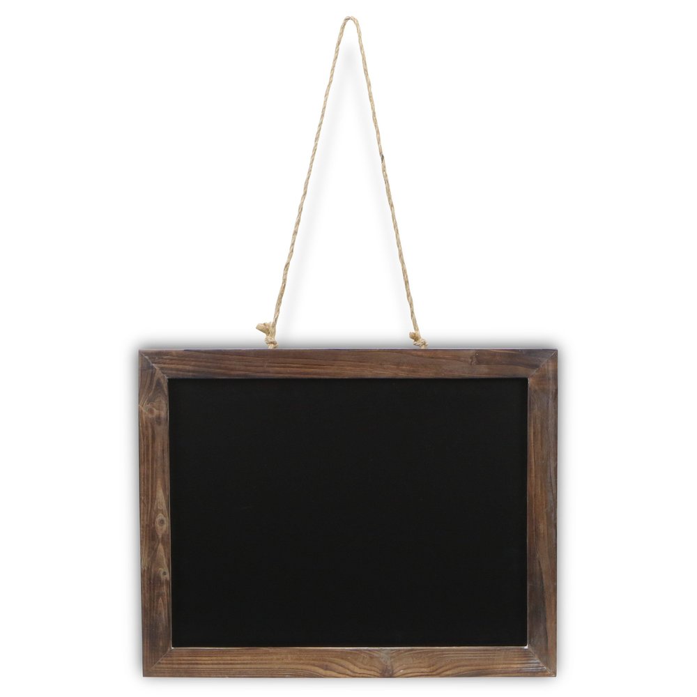 15" X 19" Brown Wood Hanging Chalkboard