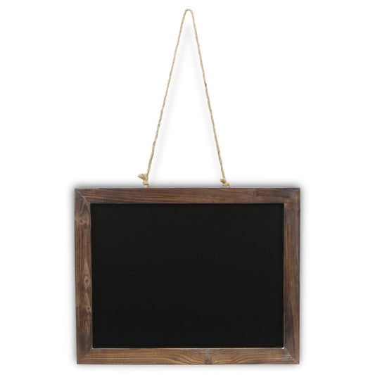 15" X 19" Brown Wood Hanging Chalkboard