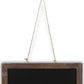 15" X 19" Brown Wood Hanging Chalkboard