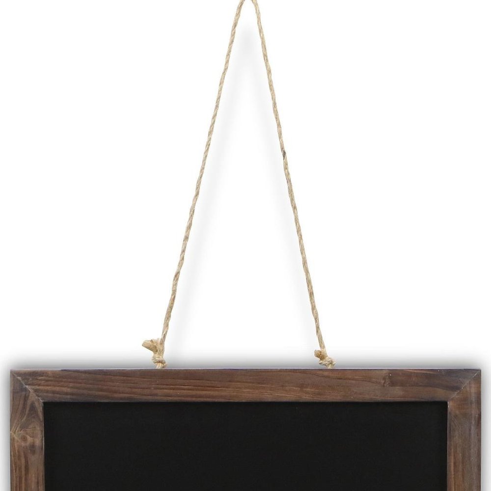 15" X 19" Brown Wood Hanging Chalkboard