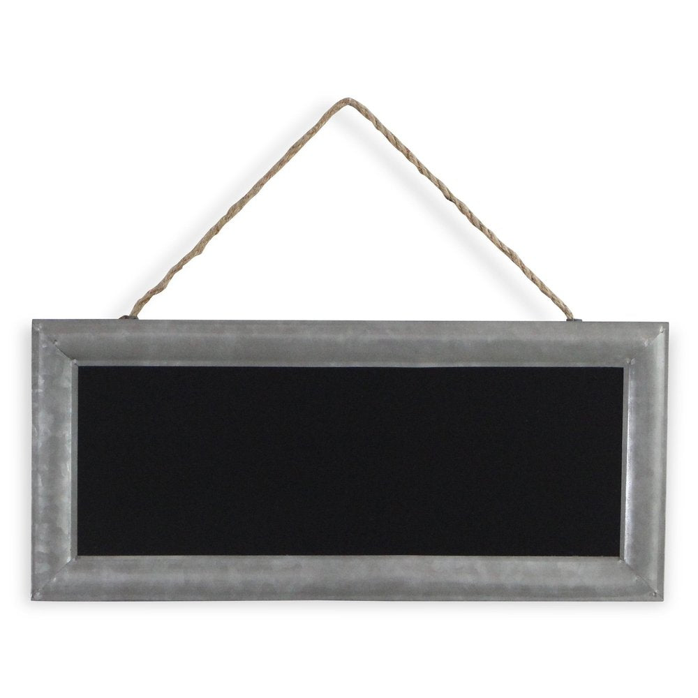 10" X 22" Gray Metal Hanging Chalkboard