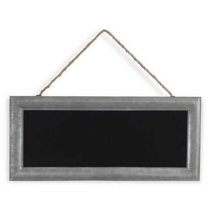 10" X 22" Gray Metal Hanging Chalkboard