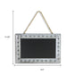 10" X 14" Gray Floral Metal Hanging Chalkboard