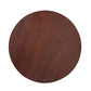 22" Brown Wood Round Pedestal End Table