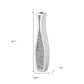 36" Silver Faux Crystal And Mirrored Glass Floor Vase