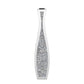 36" Silver Faux Crystal And Mirrored Glass Floor Vase