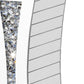 36" Silver Faux Crystal And Mirrored Glass Floor Vase
