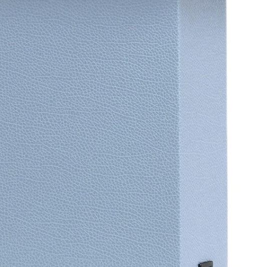 21" Periwinkle Faux Leather USB Table Lamp LED With White Shade