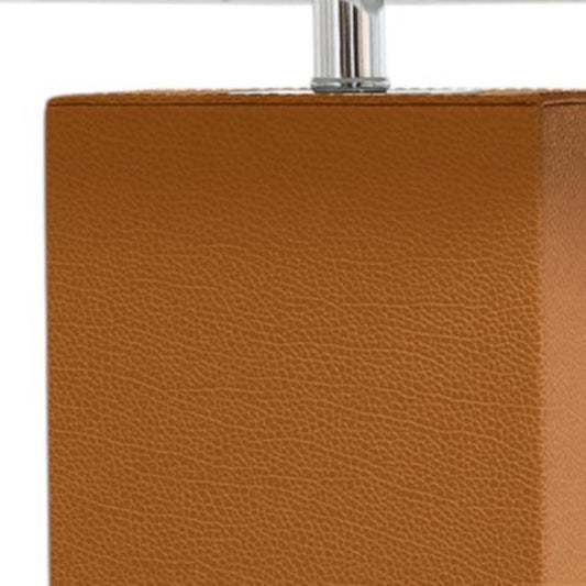 21" Tan USB Table Lamp LED With White Shade