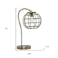 20" Antiqued Brass Metal Novelty Table Lamp With Antiqued Brass Globe Shade