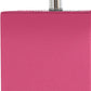 21" Hot Pink Faux Leather USB Table Lamp With White Shade