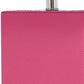 21" Hot Pink Faux Leather USB Table Lamp LED With White Shade