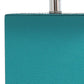 21" Teal Blue Faux Leather USB Table Lamp LED With White Shade