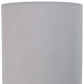 Set of Two 20" Silver Metal Table Lamp With Gray Drum Shade