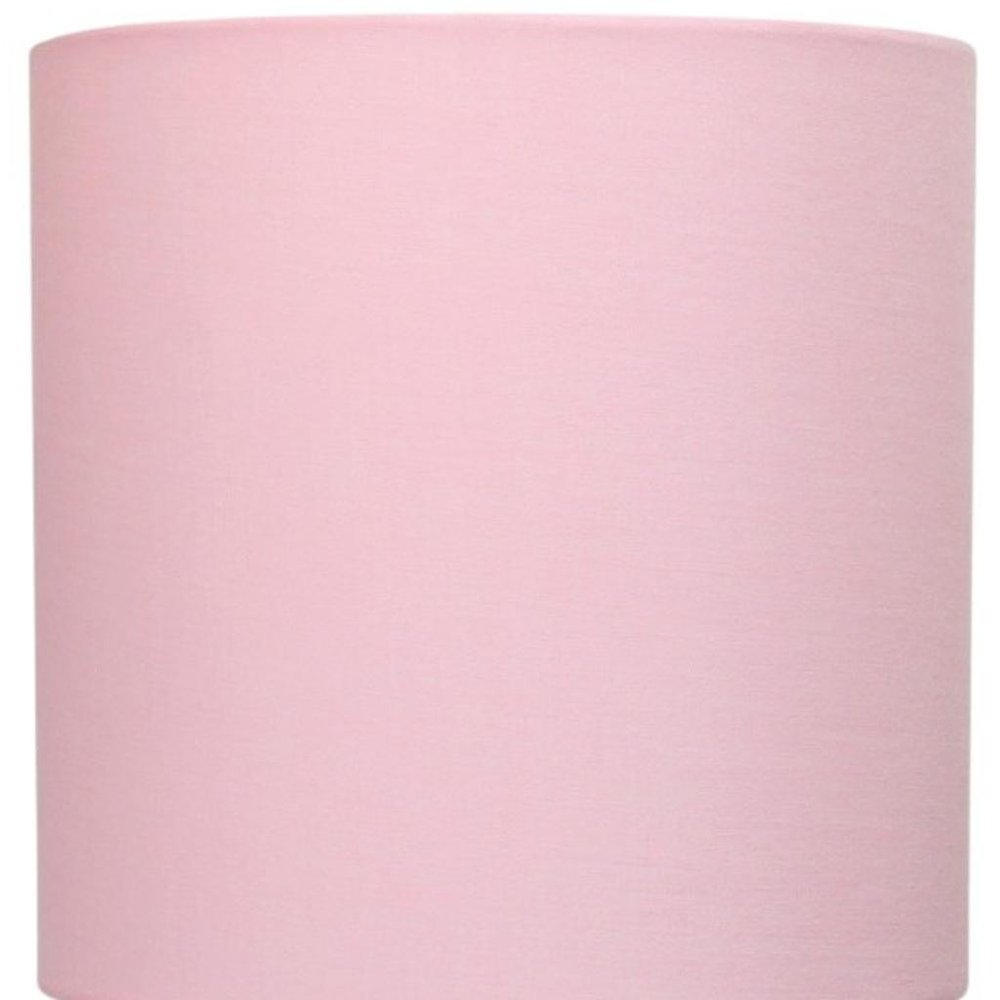 20" Silver Metal USB Table Lamp LED With Light Pink Drum Shade