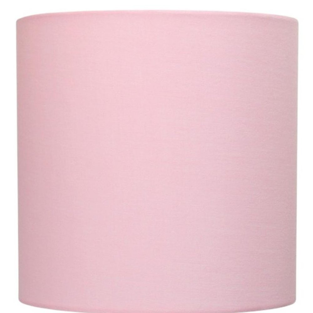 20" White Metal USB Table Lamp LED With Pink Drum Shade