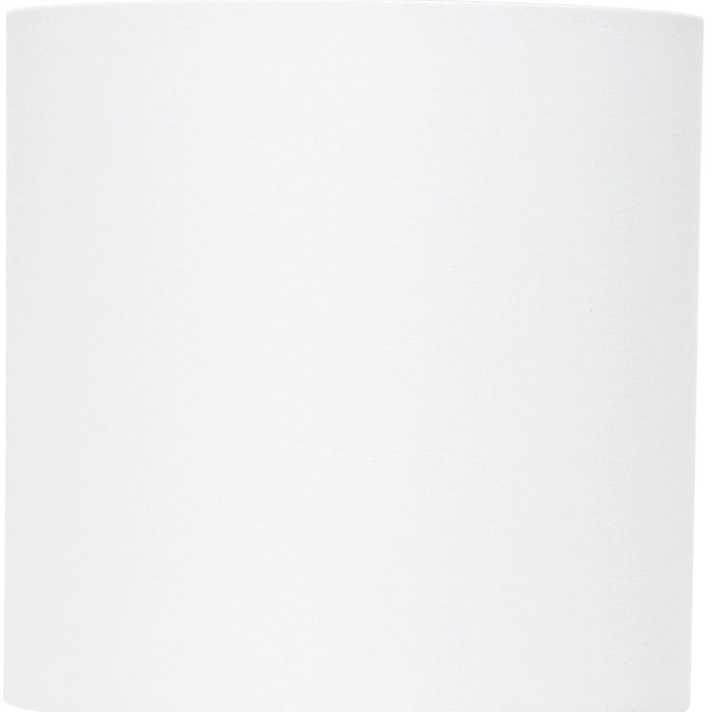 14" White Metal Tripod Table Lamp With White Drum Shade