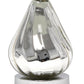 21" Silver Glass And Metal Scalloped Table Lamp With Gray Drum Shade