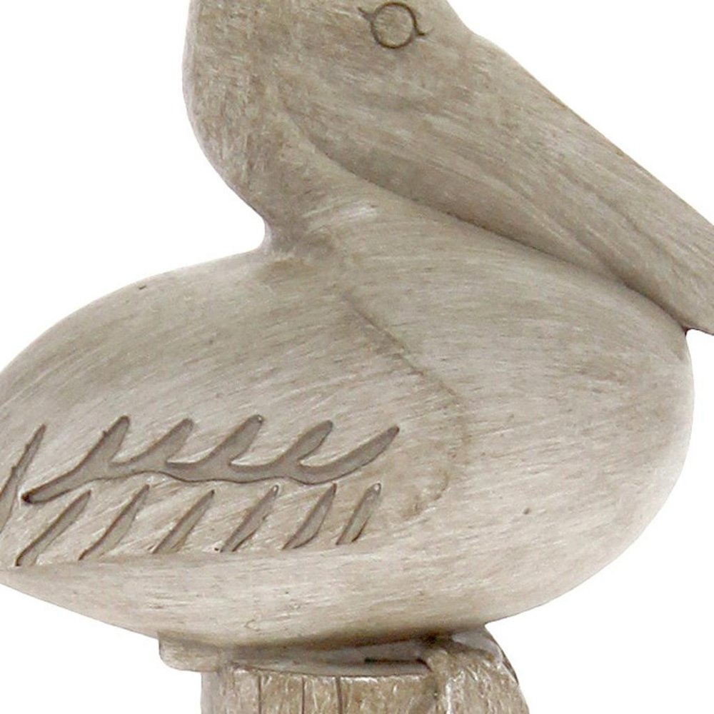 17" Beige Geometric Table Lamp With White Drum Shade