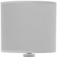 20" Gray Ceramic Round Table Lamp With Gray Drum Shade